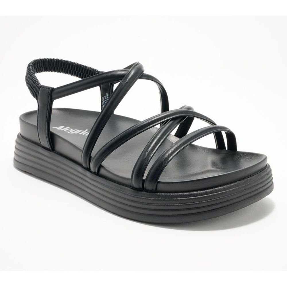 Alegria Women's Sz 9 Strappy Platform Sandals Black/Double Espress